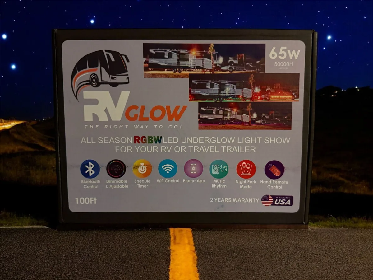RV Glow RGBW LED underglow kit retail box